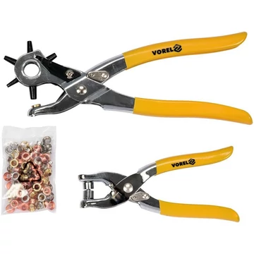 VOREL Sada kleští na děrování kůže se nýty TO-43603