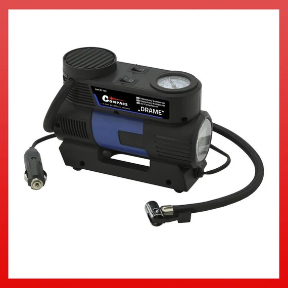 Kompresor 12V DRAME s Lampou 07192