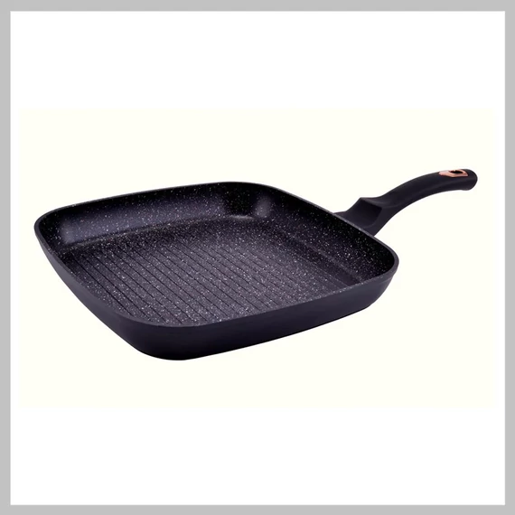 Hliníková grilovací pánev s nepřilnavým povrchem Perfect Home Golden Line 28*28cm na indukci 10395