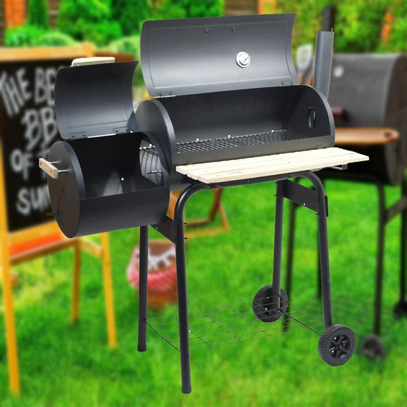 Gril na dřevěné uhlí s udírnou SMOKIE 13048