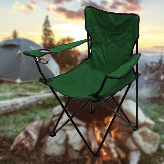 Skládací kempingová židle BARI zelená 13449