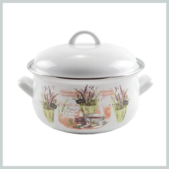Perfect Home Smaltovaný pekáč Levandule 18 cm + poklice 13467