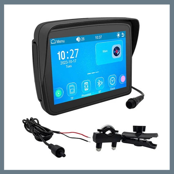 5" dotyková obrazovka pro motocykly s CarPlay/Android Auto a MP5 přehrávačem holm8578