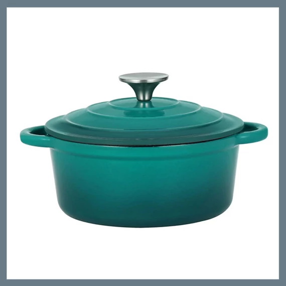 Perfect Home Smaltovaný litinový hrnec 20 cm, 2 l tyrkysový 16636
