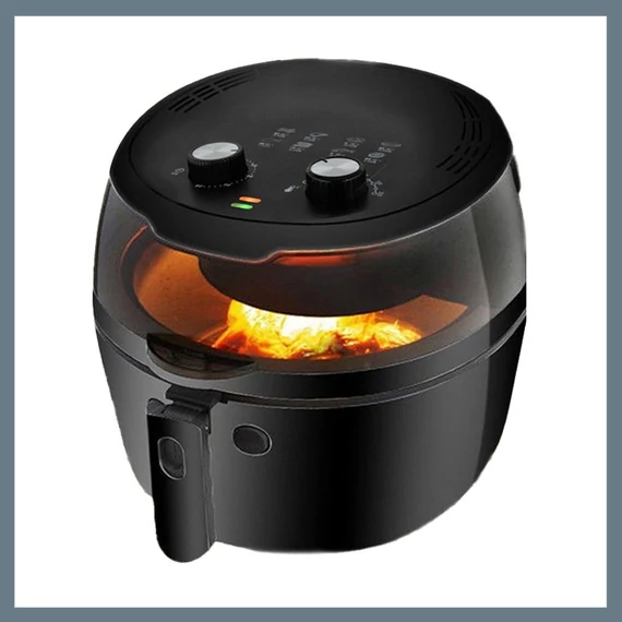 Horkovzdušná fritéza Nineshield s otočnou lopatkou, 8L 1500W – KB6001M holm9637