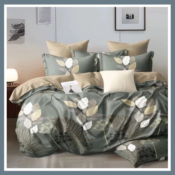 7 kusů flanelových přehozů - listy FLA-704