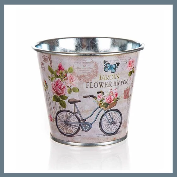 HOME DECOR BICYCLE kovový květináč, 8 x 6,5 x 5,5 cm 63918649