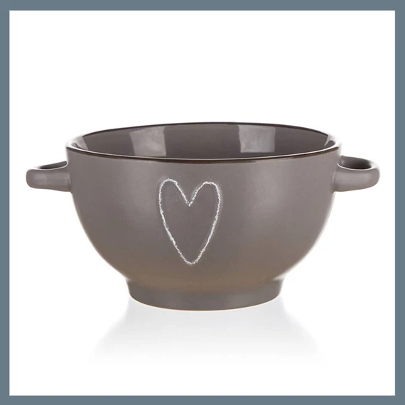 BANQUET HEART keramická miska, 660 ml, hnědá 60221526B