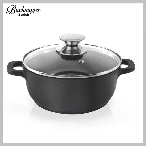 Bachmayer mramorovaný černý 28 cm květináč 28x12,5cm 6,5L - BM-7770-28