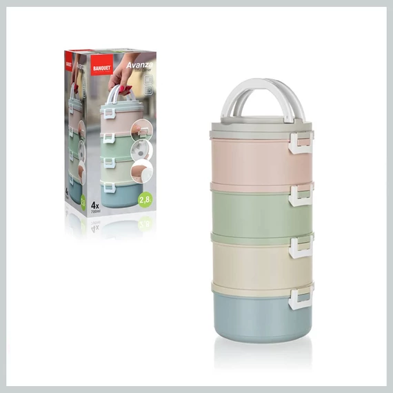 Plastová dóza na potraviny BANQUET AVANZA, 2,8 l, 4 kusy, smíšené barvy 55079911