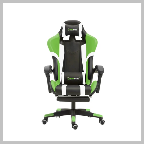 Herzberg Tric Gamer židle zelená HG-8083-GRN