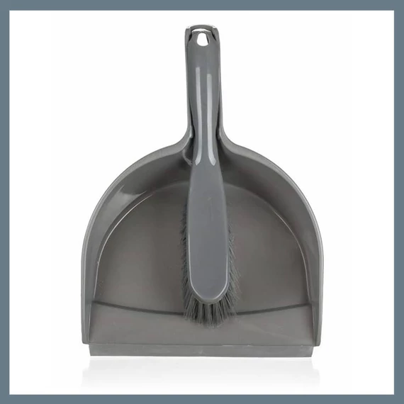 BRILANZ ECONOMY lopatka a ruční smetáček se silikonovou hranou, stříbrná 43945301