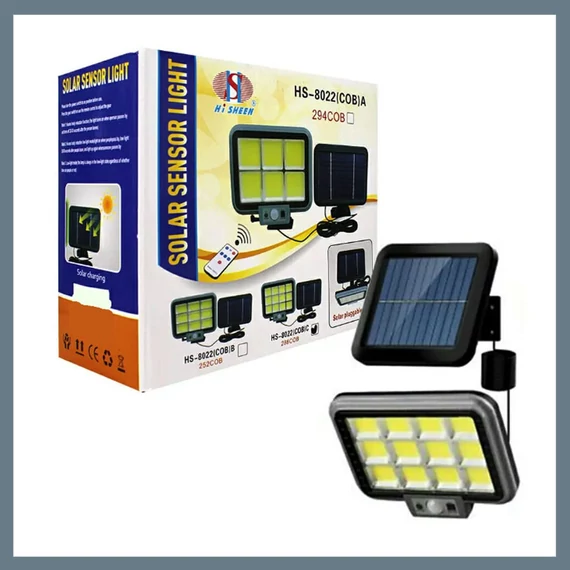 Solární reflektor, 288 LED, 50W, pohybový senzor HS-8022