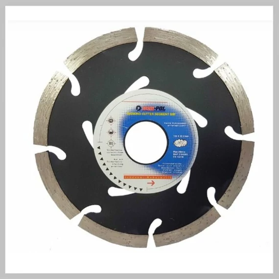 MAR-POL Diamantový řezný kotouč na beton a cihly, segmentovaný 115 x 22,2 x 7 mm AJ-853