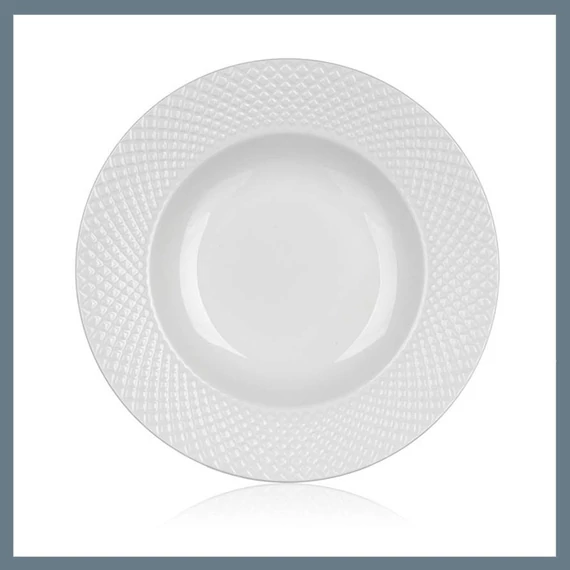 BANQUET DIAMOND LINE hluboký keramický talíř, 22,2 cm, bílý 60322120