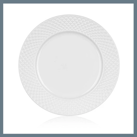 BANQUET DIAMOND LINE dezertní keramický talíř, 20,2 cm, bílý 60322122