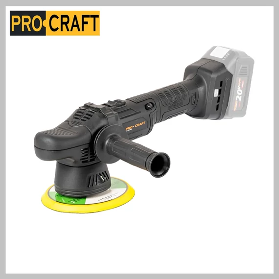 Procraft PM20bb Akumulátorová Orbitální Leštička (Bez Akumulátoru a Nabíječky) | PM20bb