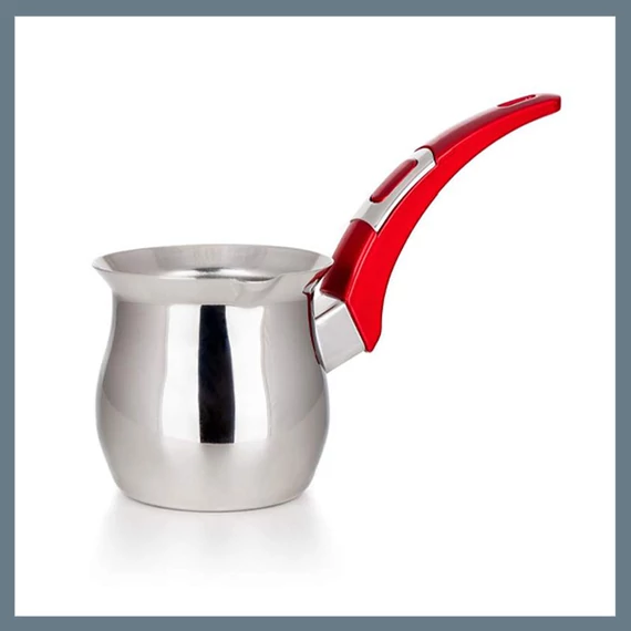 BANQUET Vista Red nerezová konvice na kávu 0,35 l s oblou rukojetí 48727185