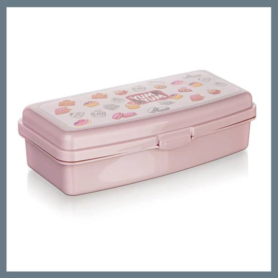 BANQUET YUM svačinový box 20 × 9,5 × 5,5 cm, růžový 55079755