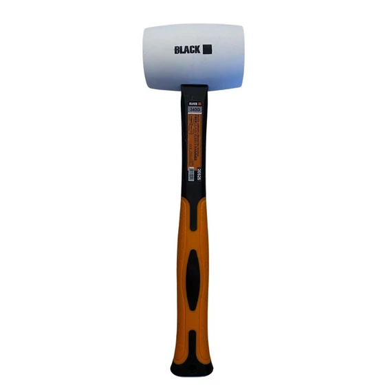 BLACK Gumové kladivo s fiberglassovou rukojetí – 340 g 20525