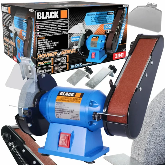 BLACK stolní bruska a pásová bruska 250 W, 230 V – 46505