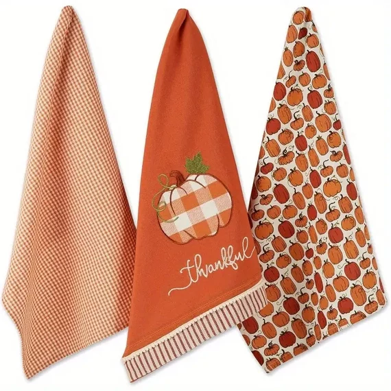 3dílná sada podzimních kuchyňských utěrek „Pumpkin Spice” – 45×66 cm LU1305687