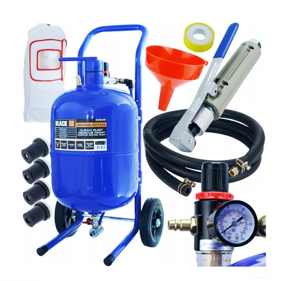 BLACK Sada mobilních pískovaček na kolečkách 19L 22509