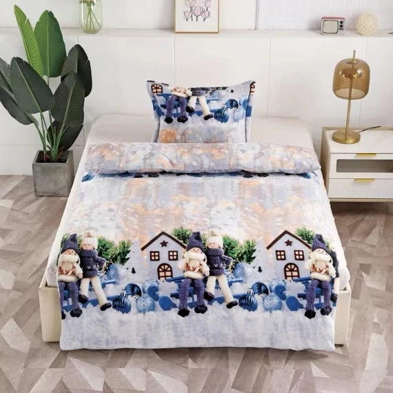 2dílné vánoční mikroplyšové ložní prádlo 2karacsony6