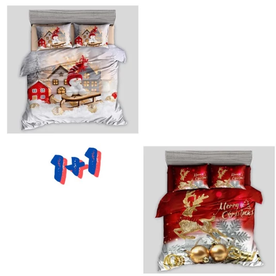 3-dílné vánoční povlečení 1+1 VÝPRODEJ
