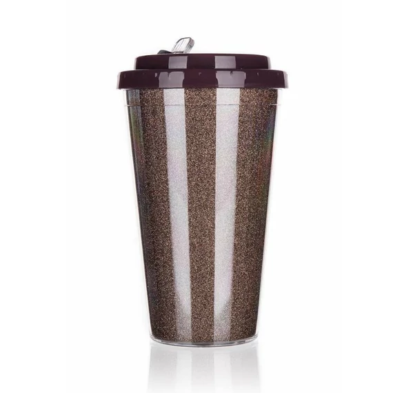 Termoska GLITTERS 500 ml – Bronzová, dvojitá stěna 48788644