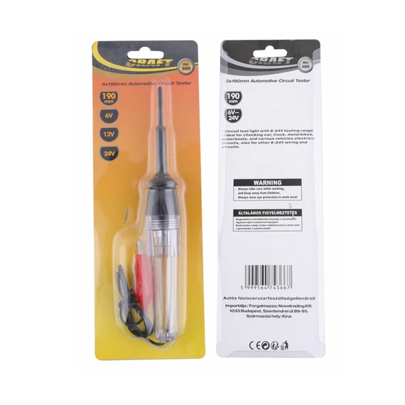 Autofázová tužka / zkoušečka napětí 6-24V 5x190mm 6469