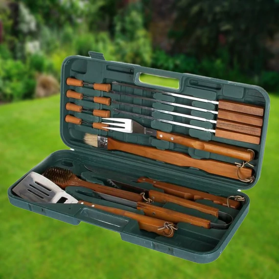 Grilovací sada BBQ, 18 dílů, s držákem 5012033