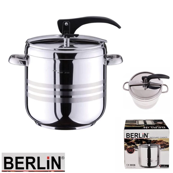 Tlakový hrnec Berlin, Nerez, 9L BK-9L