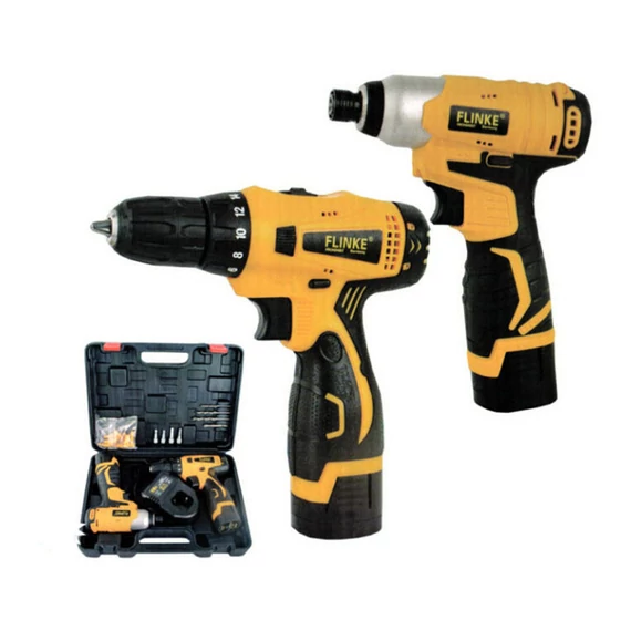 Sada akumulátorových vrtaček a klíčů Flinke FK-8039 TWIN PACK (Straus)