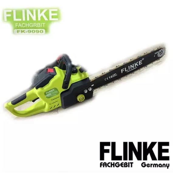 FLINKE Vysoce výkonná akumulátorová řetězová pila 60V se 2 akumulátory, samomazná FK-9090