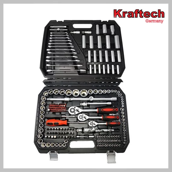 Kraftech 216 részes krova dugókulcs készlet műanyag hordtáskában HA-0057