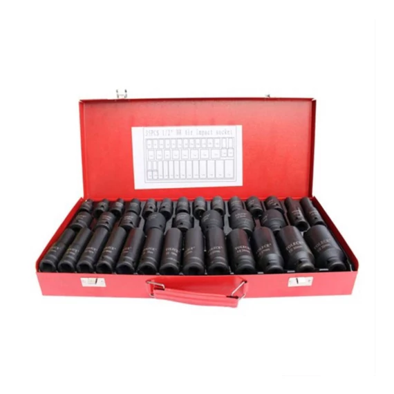 Haina HB-6818 Zesílená sada nástrčných klíčů s ráčnou 1/2" 26-dílná 12-hvězd.