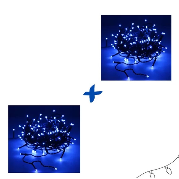 Světlo struna 180led modrá 8m KE21-1032 1+1