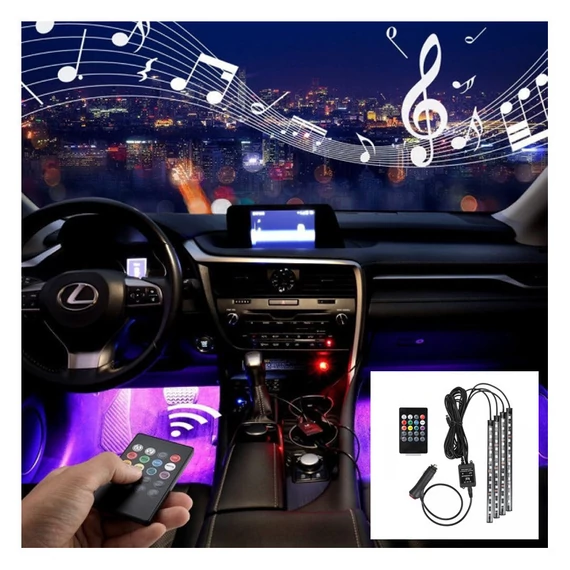 RGB led auto světlo, zvukový senzor LR1121C36