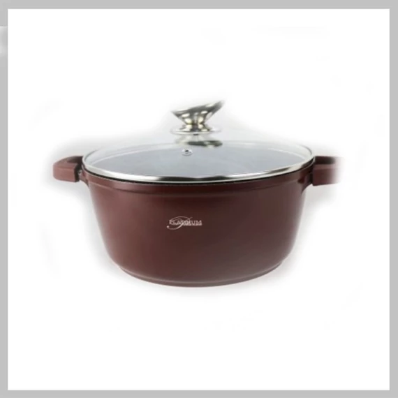 SILVER KING - PLOCHÝ HRNEC S MRAMOROVÝM POVRCHEM (32 CM) - SR-3032