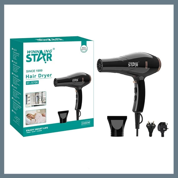 Winning Star Fén na vlasy 3 nastavení teploty a 2 rychlostní stupně 2kW ST-5706