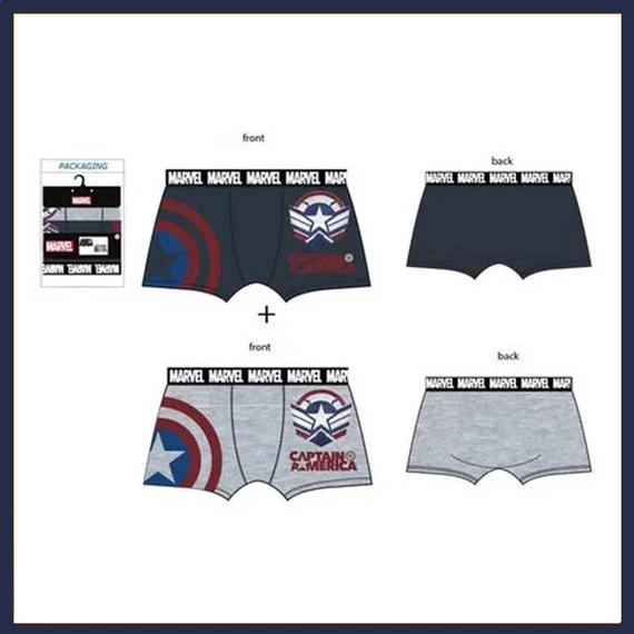 Marvel, Captain America pánské boxerky 2 kusy/balení SVH3537