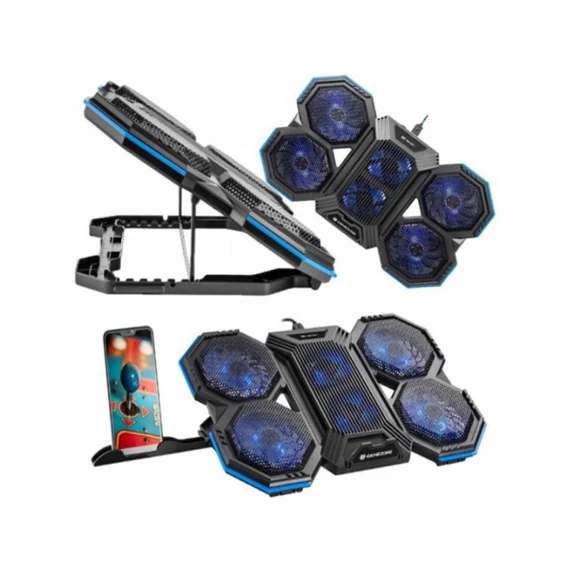 CHLADICÍ STOJAN NA LAPTOP 12"-17" 2xUSB LED TRASTA46888