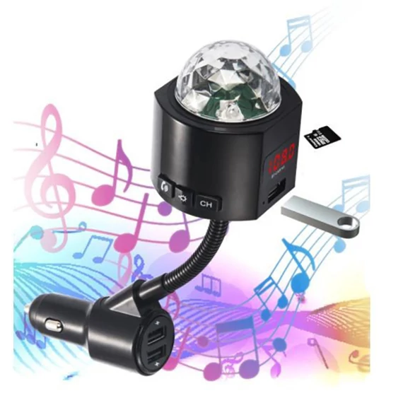 M3 FM transmitter s disco osvětlením holm6843