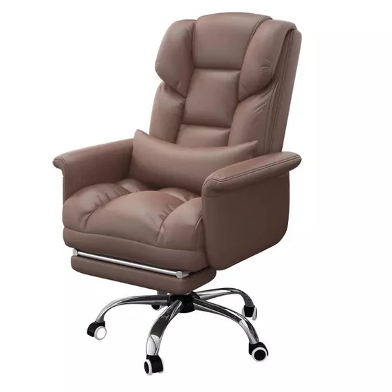 Luxor šéfová židle s podnožkou hnědá holm8515