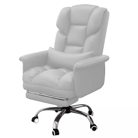 Luxor šéfová židle s opěrkou nohou bílá holm8516