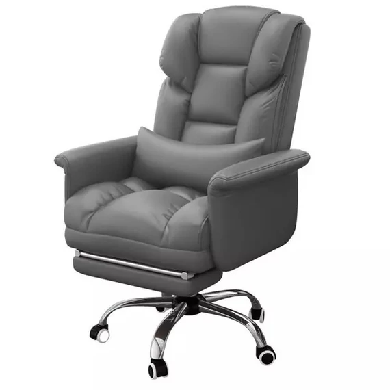 Luxor šéfová židle s opěrkou nohou šedá holm8517