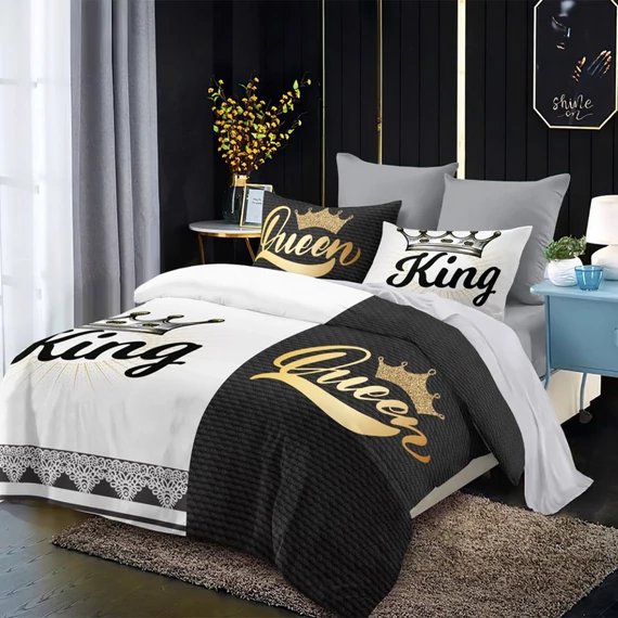 7-dílné hrubé povlečení King & Queen 10