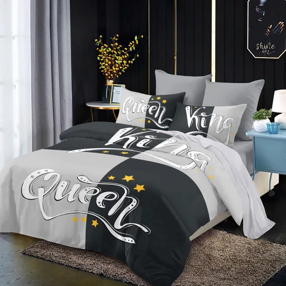 7-dílná hrubé povlečení King & Queen 11