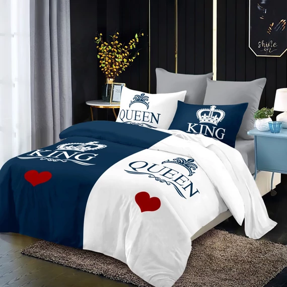 7-dílné hrubé ložní prádlo King & Queen 7
